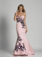 Dave & Johnny - A6556 Sweetheart Neck Floral Mermaid Gown