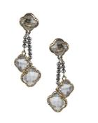 Cz By Kenneth Jay Lane - Double Drop Clover Earrings