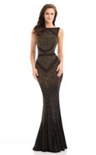 Johnathan Kayne - 7012 Geo-accented Mermaid Gown
