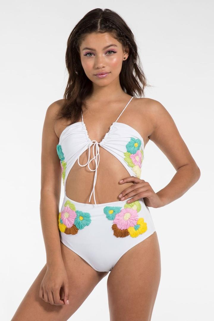Lolli Swimwear - Smitten One Piece In Blooms White