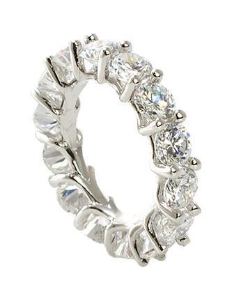 Cz By Kenneth Jay Lane - Round Cz Prong Set Eternity Band