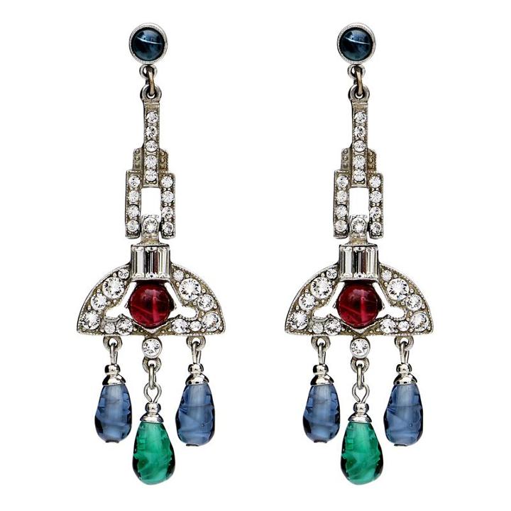 Ben-amun - Velvet Glamour Chandelier Drop Post Earrings