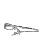 Cz By Kenneth Jay Lane - Pave Double Finger Ring