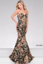 Jovani - Embroidered Mermaid Prom Dress 48395