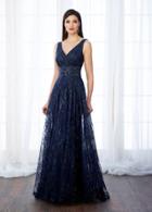 Cameron Blake - 217645 Sequined Tulle Sleeveless Gown