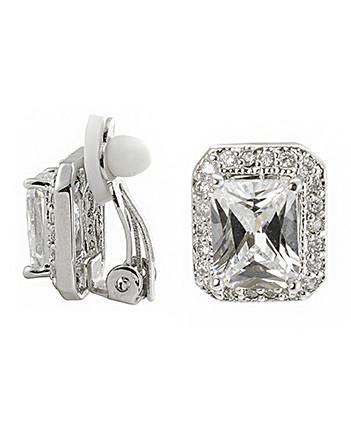 Cz By Kenneth Jay Lane - Emerald Pave Trim Earrings