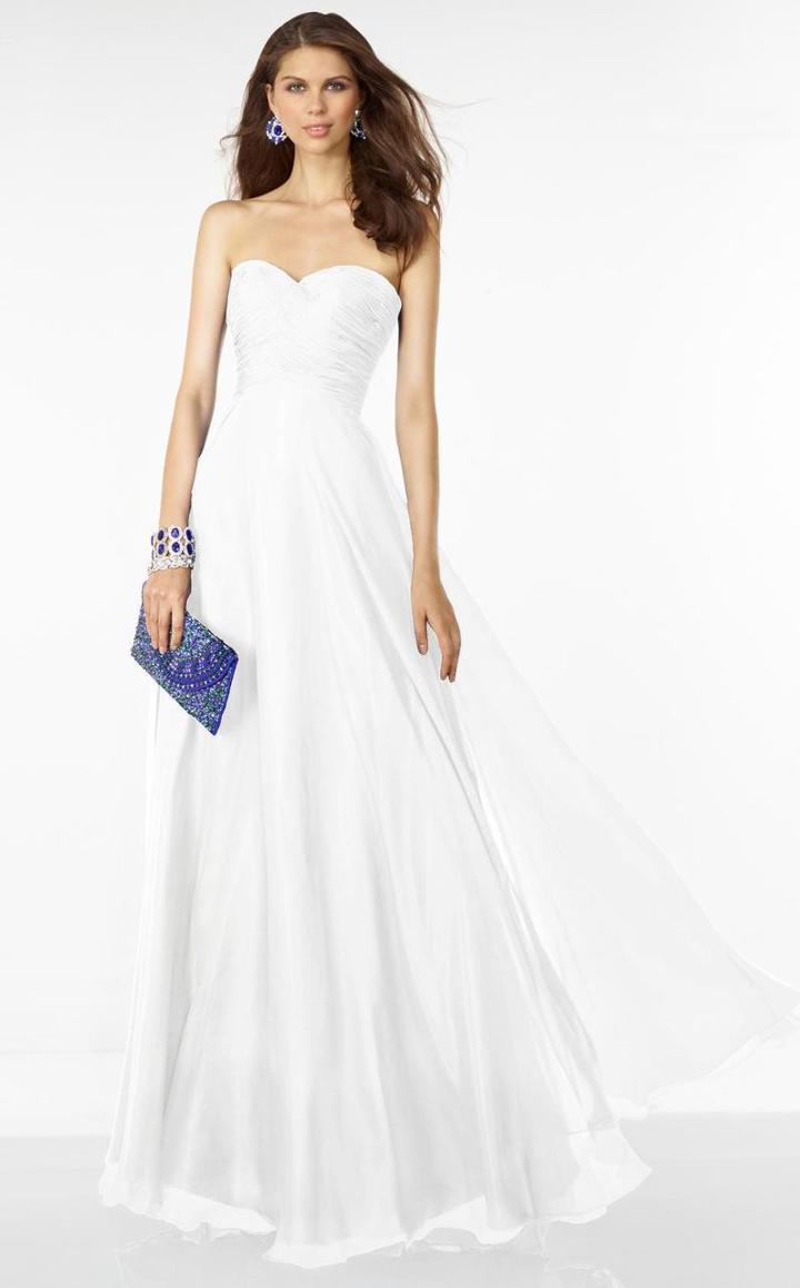 Alyce Paris B'dazzle - 35781 Cutout Back Strapless A-line Gown