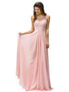 Ornate Crystal Bateau Illusion A-line Prom Dress