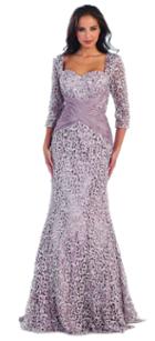 May Queen - Lace Crisscrossed Shirring Mermaid Gown Rq7293