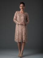 Soulmates - C88084 Beaded Short Duster Dress Set