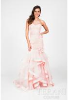Terani Prom - Strapless Sweetheart With Bow Aplique Mermaid Gown 1711p2603