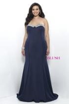 Blush Too - Beaded Strapless Sheath Evening Gown 9300w