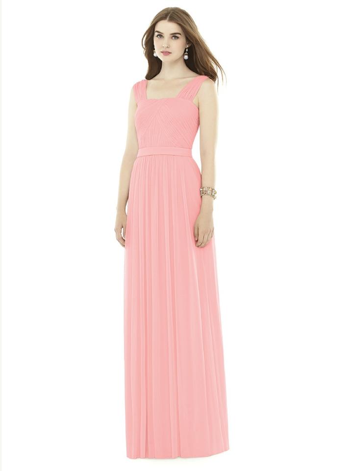 Alfred Sung - D718 Bridesmaid Dress In Apricot