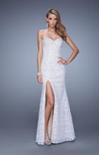 La Femme - 21295 Lace Sweetheart Sheath Dress