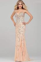 Jovani - Long Beaded Prom Dress 33704