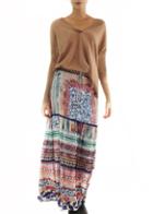 Johanne Beck - Silk Maxi Skirt Color: Multi Ethnic