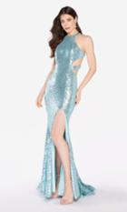 Alyce Paris - 60037 Sequined Side Cutout Sleeveless Sheath Dress