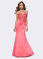 Ashley Lauren - 1104 Chiffon Rosette Detailed Evening Dress
