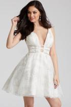 Jovani - 52142 Glittering Tulle A-line Dress