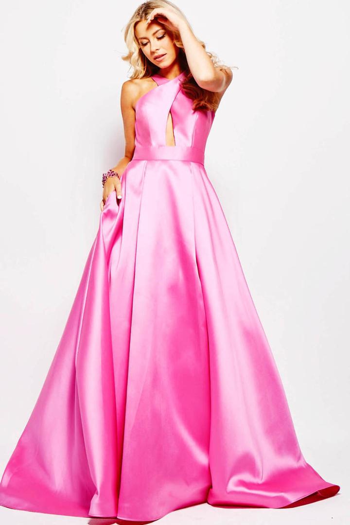 Jovani - Jvn56093 Crisscrossed Halter Cutout Ballgown