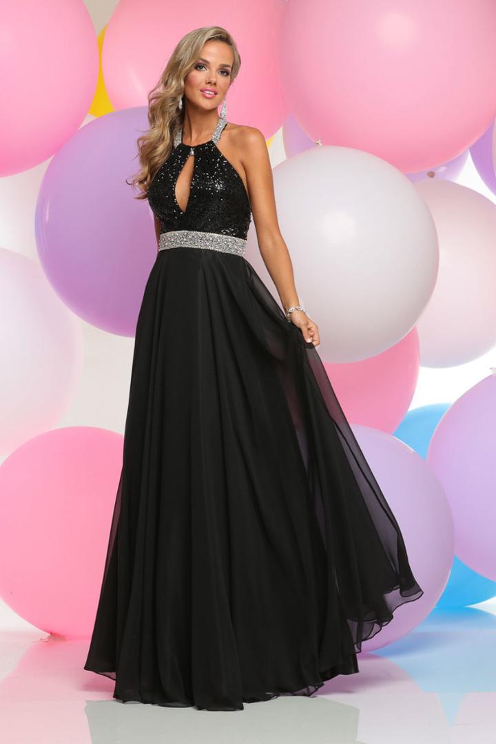 Zoey Grey - Halter Neck Chiffon A-line Dress 30907