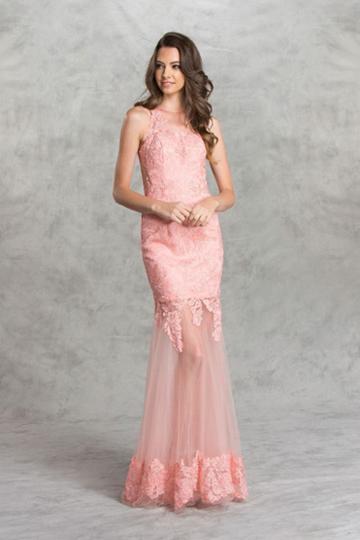 Aspeed - L1432 Long Sheath Gown With Sheer Illusion Skirt