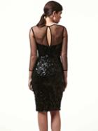 Mac Duggal Black White Red - 48146 Sequined Cocktail Dress