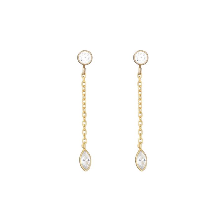 Ashley Schenkein Jewelry - Bridal Vermeil White Topaz Dangle Earring