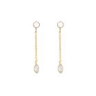 Ashley Schenkein Jewelry - Bridal Vermeil White Topaz Dangle Earring
