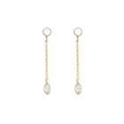 Ashley Schenkein Jewelry - Bridal Vermeil White Topaz Dangle Earring