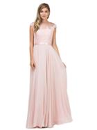 Dancing Queen - 2121 Sheer Floral A Line Long Gown