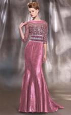 Mnm Couture - 8850 Bejeweled Bateau Sheath Dress