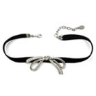 Ben-amun - Mod Victorian Ribbon Crystal Black Velvet Choker