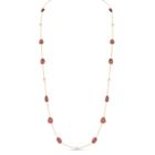 Tresor Collection - Rhodolite Flat Stone Necklace In 18k Yellow Gold