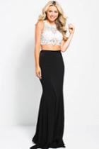 Jovani - Jvn48701 Two Piece Beaded Lace Evening Dress