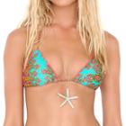 Luli Fama - Suenos Estrellados Crystallized Wavey Triangle Top In Multicolor (l47401)