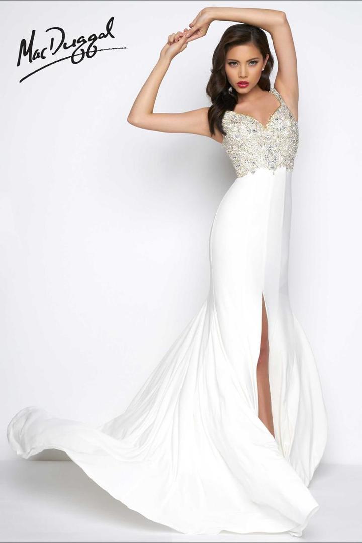 Mac Duggal - Black White Red Style 62575r