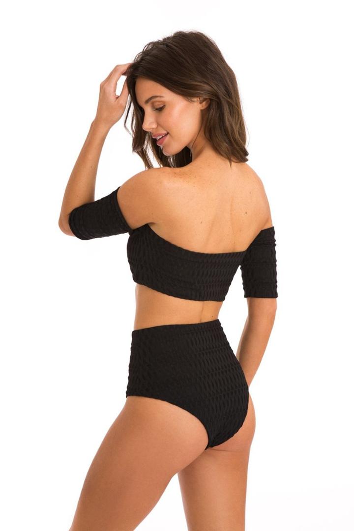 Poema Swim - Textured Ebony Mykonos Bottom