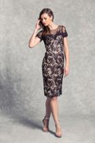 Aspeed - S1386 Lace Knee Length Mother Of Bride Dress