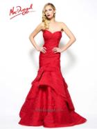 Mac Duggal Evening Gowns - 80583 R Bustier Gown In Deep Red