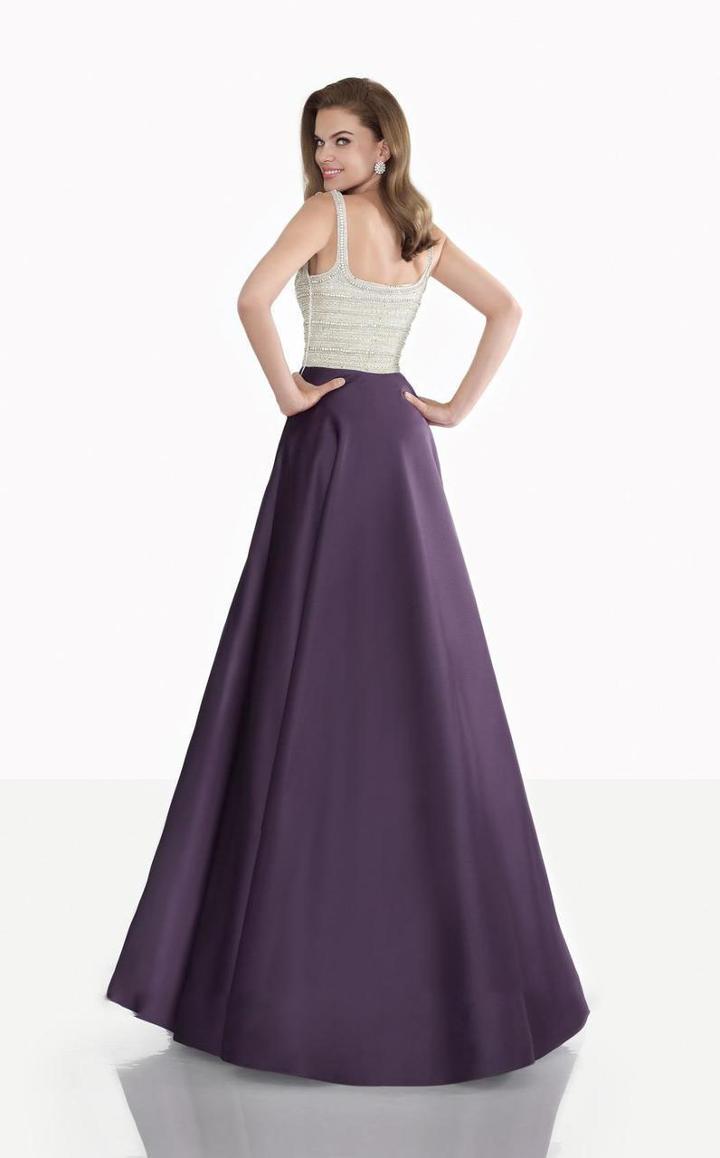 Tarik Ediz - 92666 Jeweled Floral Accented A-line Gown