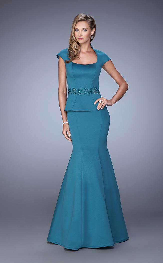 La Femme - 21666 Modified Straight Mermaid Dress