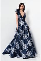 Terani Evening - Scoop Back Floral Print A-line Dress 1711m3388