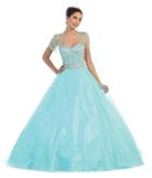 May Queen - Gorgeous Sequined Strapless Sweetheart Ball Gown Lk59