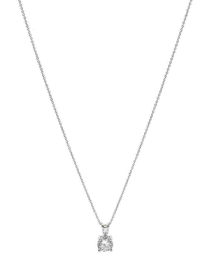 Cz By Kenneth Jay Lane - Classic Round Pendant Necklace