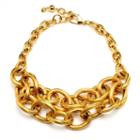 Ben-amun - Textured Gold Chain Link Double Row Necklace