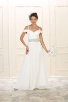 May Queen - Mq-1515 Ruched Off Shoulder Bridal Dress