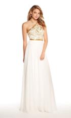 Alyce Paris - 60043 Embellished Halter Chiffon A-line Dress