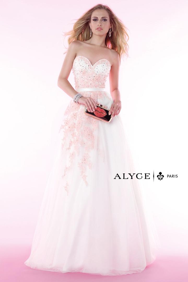 Alyce Paris - 6423 Prom Dress In White Coral