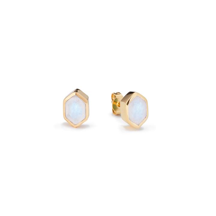 Margaret Elizabeth - Hex Studs Moonstone